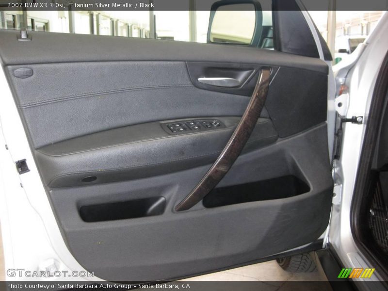 Titanium Silver Metallic / Black 2007 BMW X3 3.0si