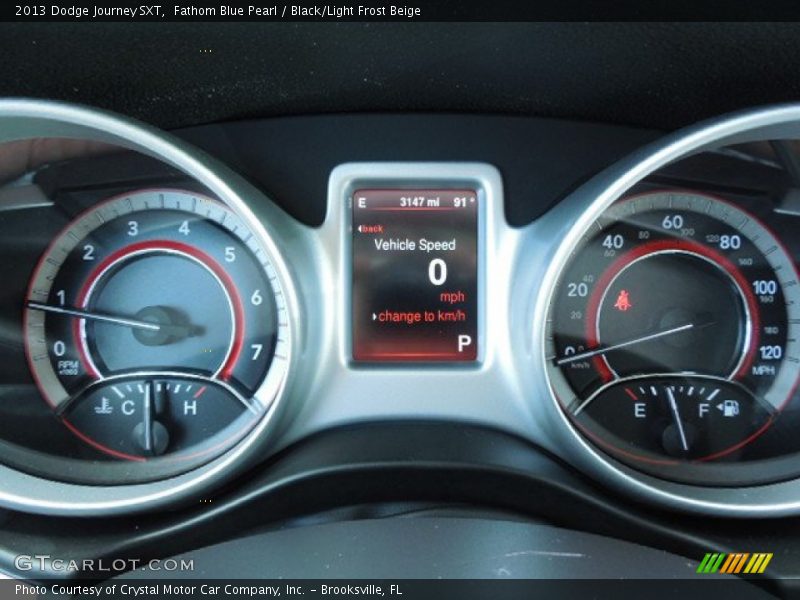 Fathom Blue Pearl / Black/Light Frost Beige 2013 Dodge Journey SXT