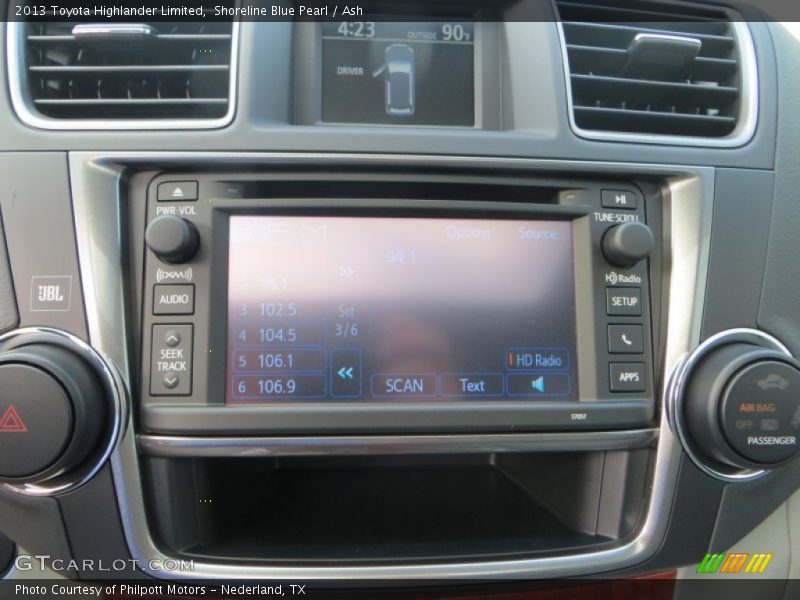 Shoreline Blue Pearl / Ash 2013 Toyota Highlander Limited