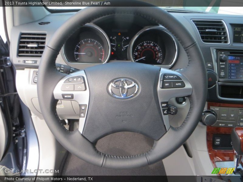 Shoreline Blue Pearl / Ash 2013 Toyota Highlander Limited