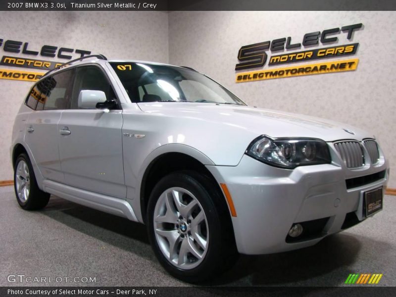 Titanium Silver Metallic / Grey 2007 BMW X3 3.0si