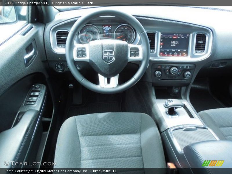Tungsten Metallic / Black 2012 Dodge Charger SXT
