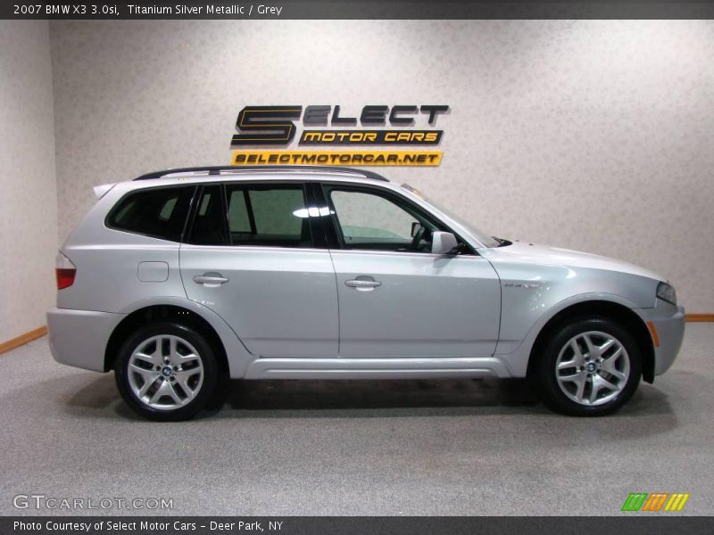 Titanium Silver Metallic / Grey 2007 BMW X3 3.0si