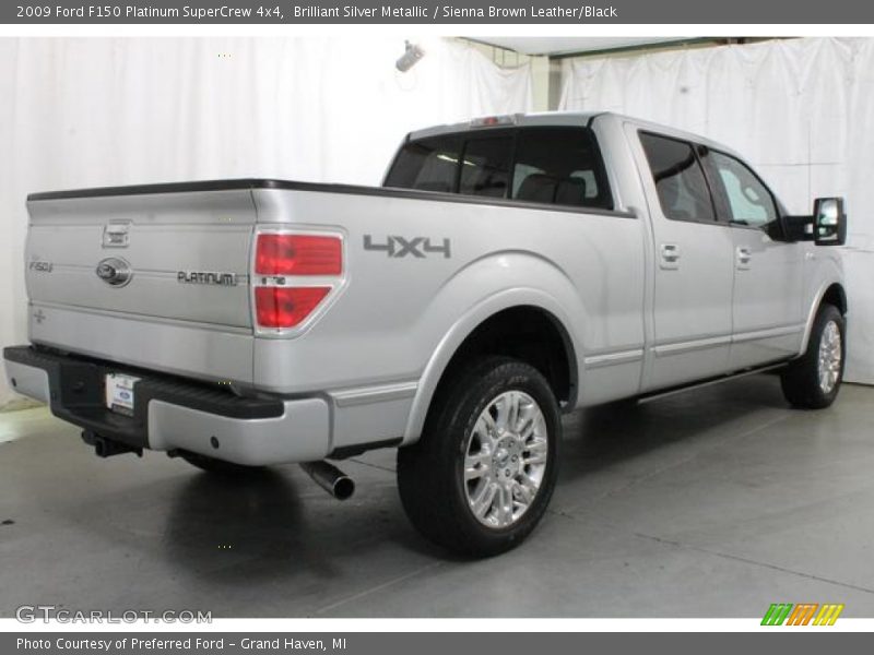 Brilliant Silver Metallic / Sienna Brown Leather/Black 2009 Ford F150 Platinum SuperCrew 4x4