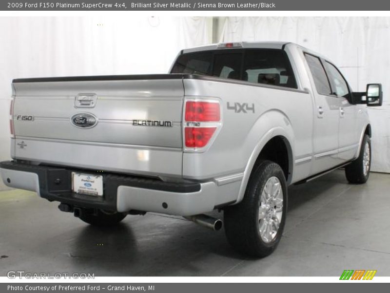 Brilliant Silver Metallic / Sienna Brown Leather/Black 2009 Ford F150 Platinum SuperCrew 4x4