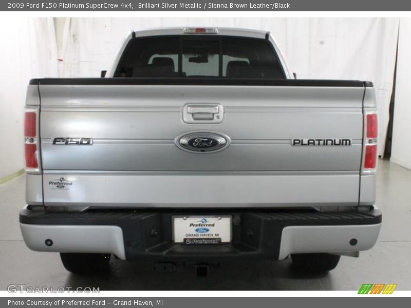 Brilliant Silver Metallic / Sienna Brown Leather/Black 2009 Ford F150 Platinum SuperCrew 4x4