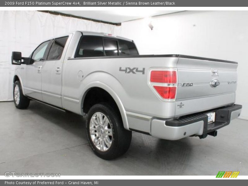 Brilliant Silver Metallic / Sienna Brown Leather/Black 2009 Ford F150 Platinum SuperCrew 4x4