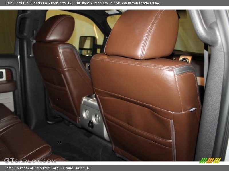 Brilliant Silver Metallic / Sienna Brown Leather/Black 2009 Ford F150 Platinum SuperCrew 4x4