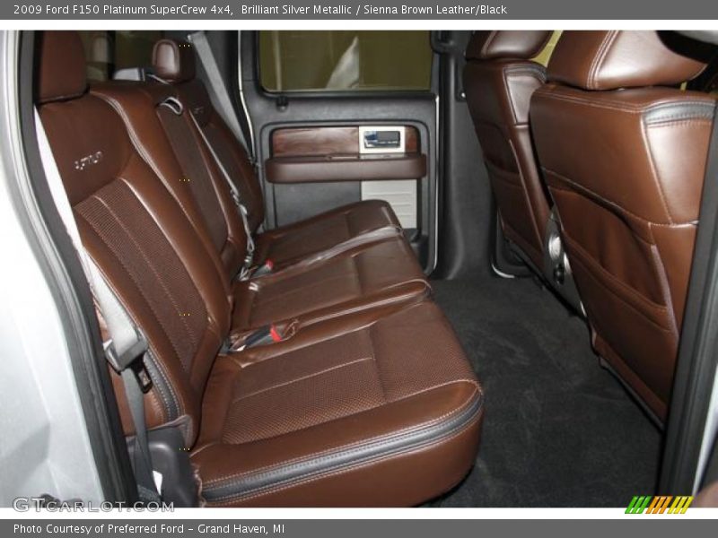 Brilliant Silver Metallic / Sienna Brown Leather/Black 2009 Ford F150 Platinum SuperCrew 4x4
