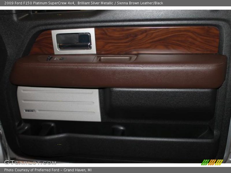 Brilliant Silver Metallic / Sienna Brown Leather/Black 2009 Ford F150 Platinum SuperCrew 4x4
