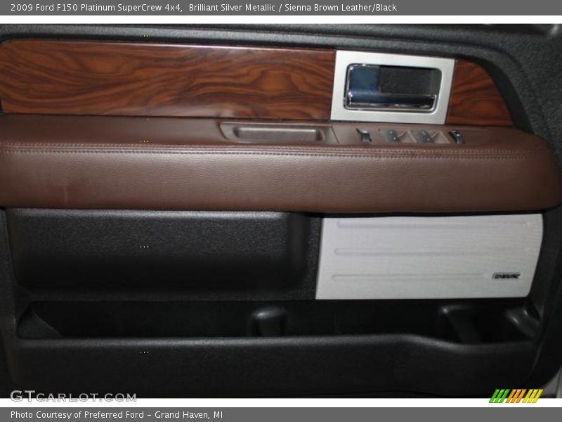 Brilliant Silver Metallic / Sienna Brown Leather/Black 2009 Ford F150 Platinum SuperCrew 4x4