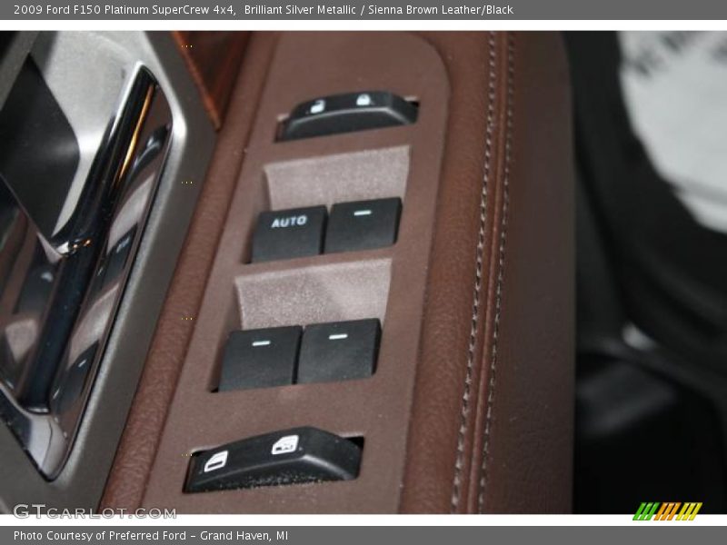 Brilliant Silver Metallic / Sienna Brown Leather/Black 2009 Ford F150 Platinum SuperCrew 4x4