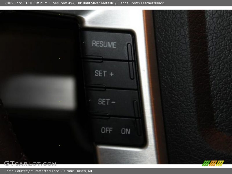 Brilliant Silver Metallic / Sienna Brown Leather/Black 2009 Ford F150 Platinum SuperCrew 4x4