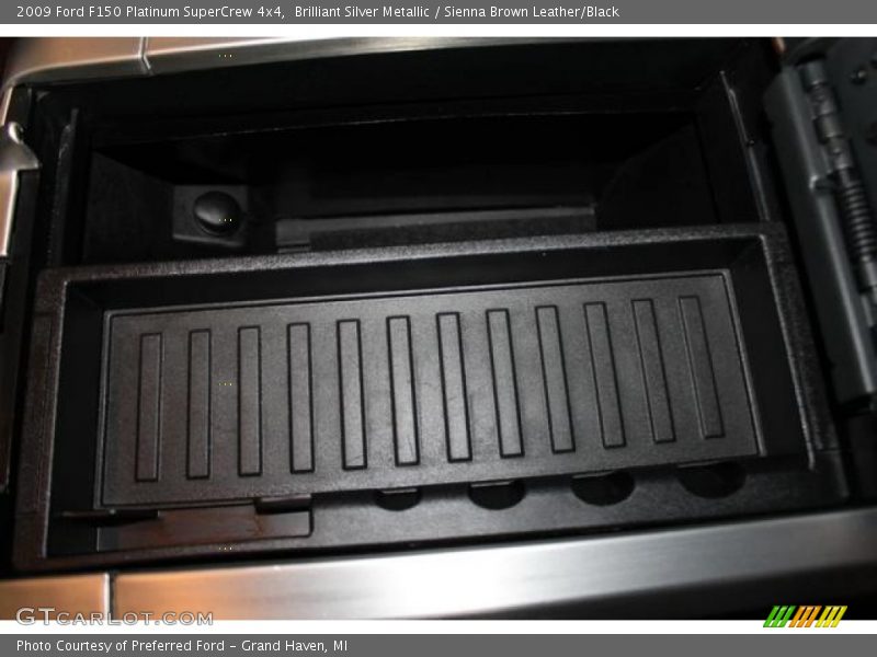 Brilliant Silver Metallic / Sienna Brown Leather/Black 2009 Ford F150 Platinum SuperCrew 4x4
