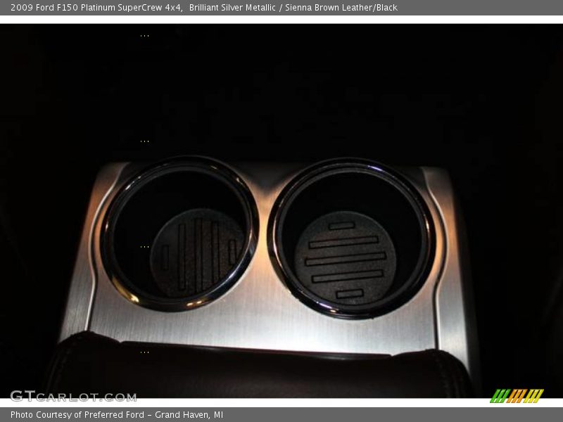 Brilliant Silver Metallic / Sienna Brown Leather/Black 2009 Ford F150 Platinum SuperCrew 4x4