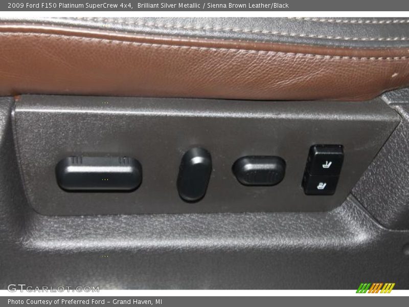 Brilliant Silver Metallic / Sienna Brown Leather/Black 2009 Ford F150 Platinum SuperCrew 4x4