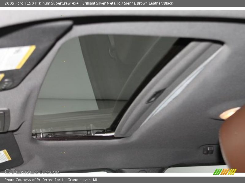 Brilliant Silver Metallic / Sienna Brown Leather/Black 2009 Ford F150 Platinum SuperCrew 4x4