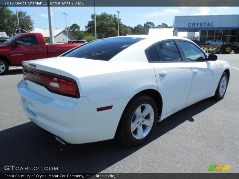Bright White / Black 2012 Dodge Charger SE