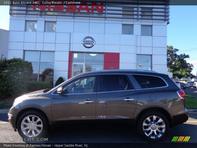 Cocoa Metallic / Cashmere 2012 Buick Enclave AWD