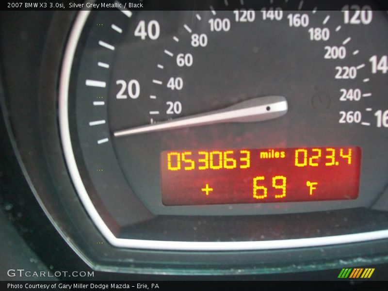 Silver Grey Metallic / Black 2007 BMW X3 3.0si