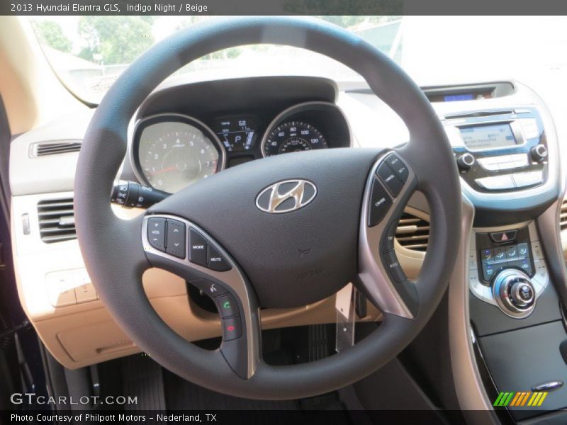 Indigo Night / Beige 2013 Hyundai Elantra GLS
