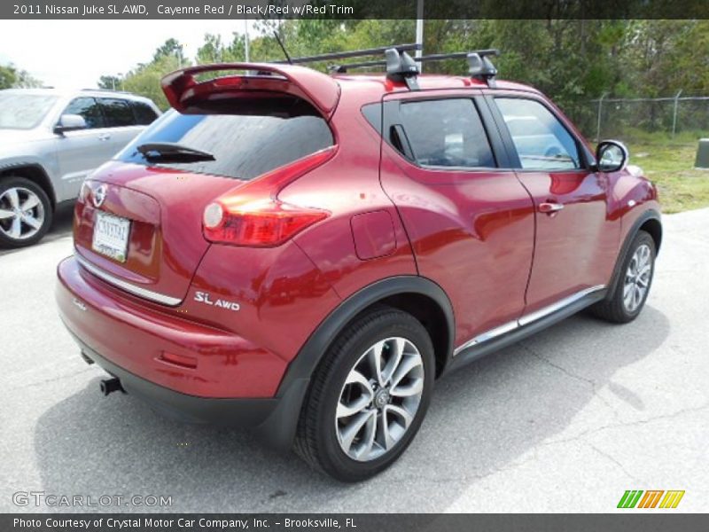 Cayenne Red / Black/Red w/Red Trim 2011 Nissan Juke SL AWD