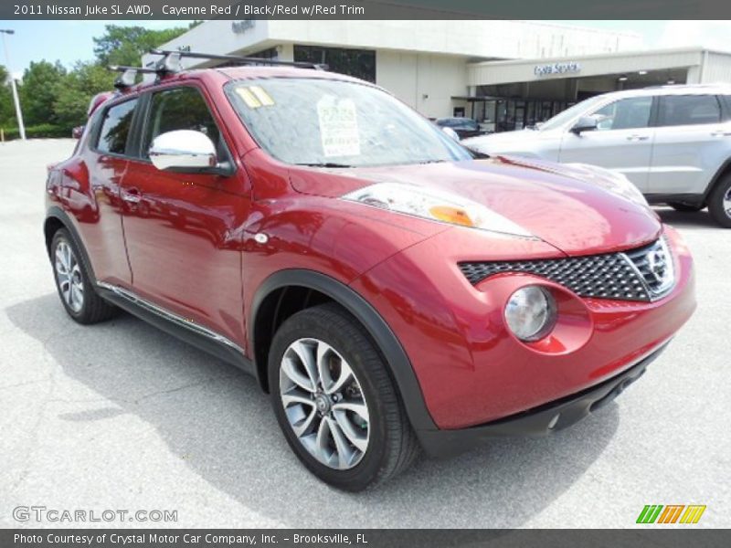 Cayenne Red / Black/Red w/Red Trim 2011 Nissan Juke SL AWD
