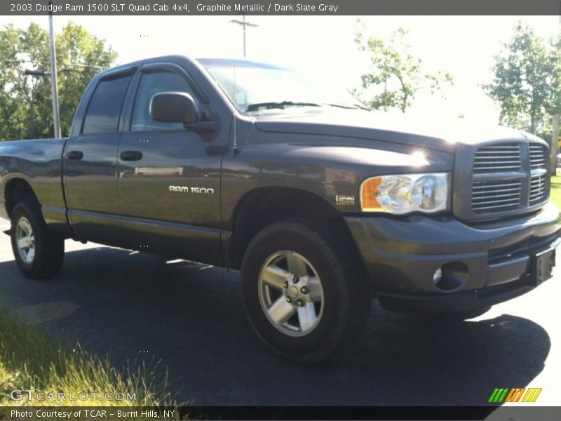 Graphite Metallic / Dark Slate Gray 2003 Dodge Ram 1500 SLT Quad Cab 4x4