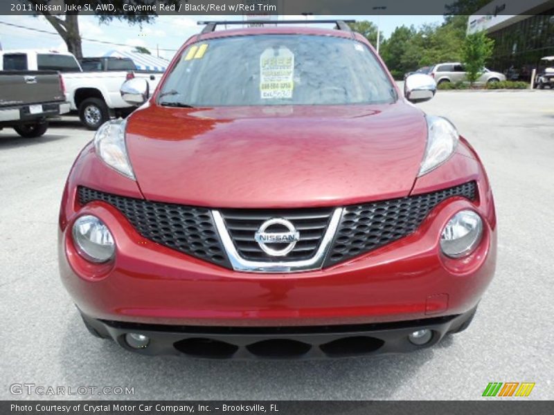 Cayenne Red / Black/Red w/Red Trim 2011 Nissan Juke SL AWD