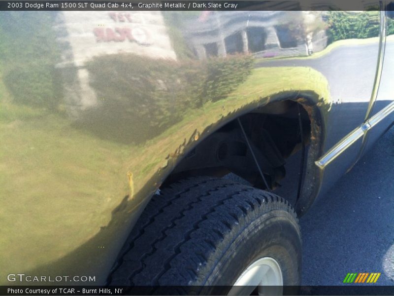 Graphite Metallic / Dark Slate Gray 2003 Dodge Ram 1500 SLT Quad Cab 4x4
