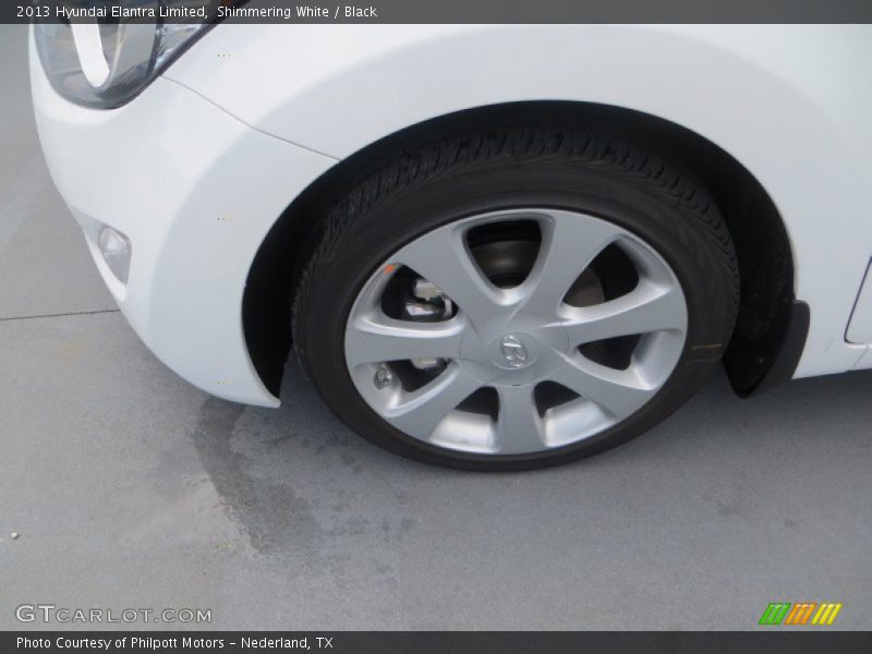 Shimmering White / Black 2013 Hyundai Elantra Limited