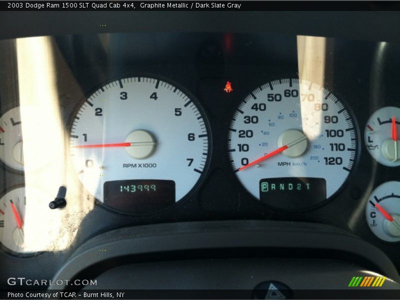 Graphite Metallic / Dark Slate Gray 2003 Dodge Ram 1500 SLT Quad Cab 4x4