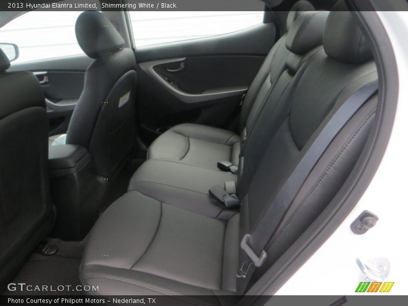 Shimmering White / Black 2013 Hyundai Elantra Limited