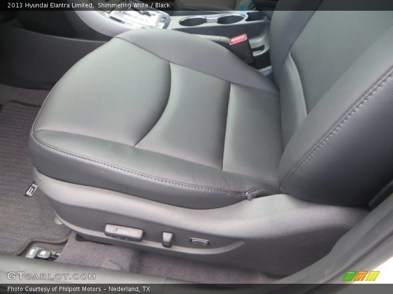 Shimmering White / Black 2013 Hyundai Elantra Limited