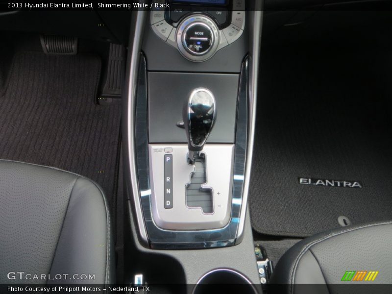 Shimmering White / Black 2013 Hyundai Elantra Limited