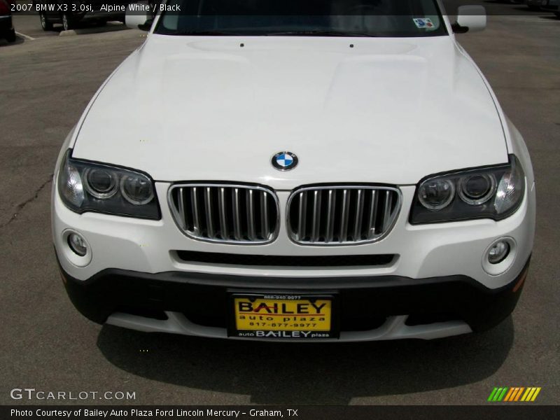 Alpine White / Black 2007 BMW X3 3.0si