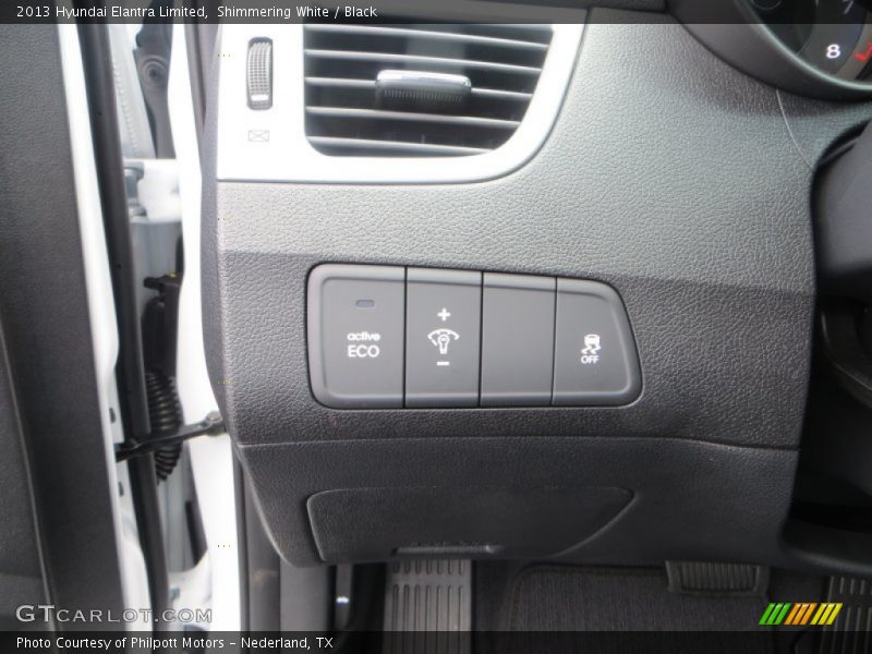 Shimmering White / Black 2013 Hyundai Elantra Limited