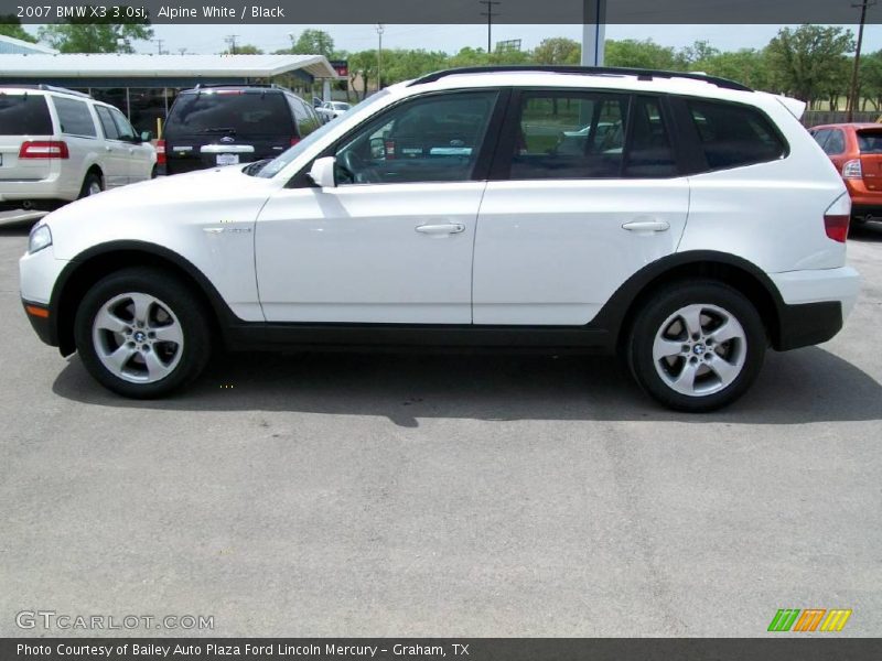 Alpine White / Black 2007 BMW X3 3.0si
