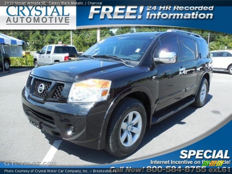 Galaxy Black Metallic / Charcoal 2010 Nissan Armada SE