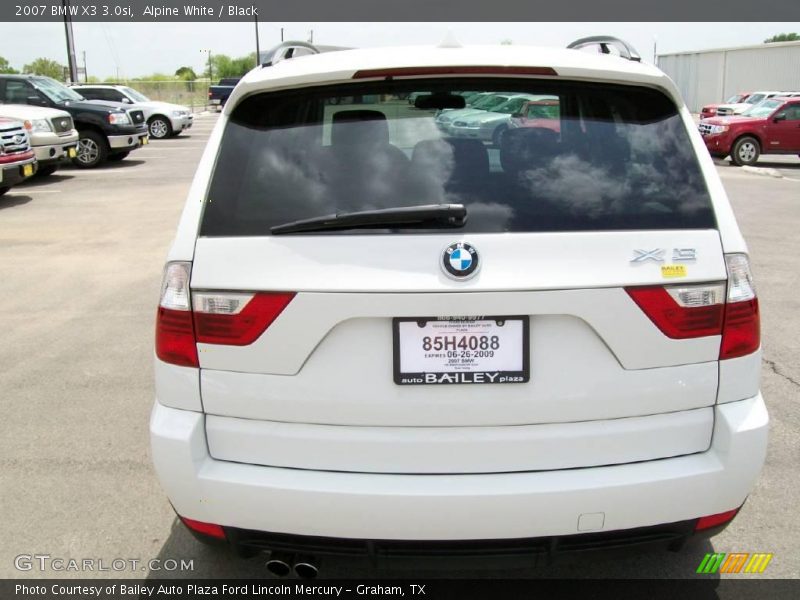Alpine White / Black 2007 BMW X3 3.0si