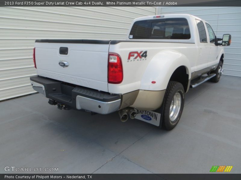 White Platinum Metallic Tri-Coat / Adobe 2013 Ford F350 Super Duty Lariat Crew Cab 4x4 Dually