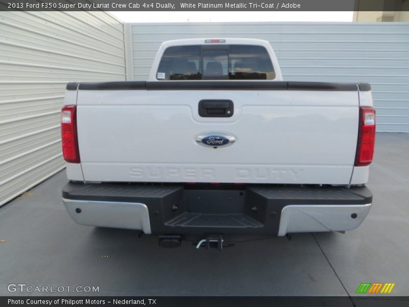 White Platinum Metallic Tri-Coat / Adobe 2013 Ford F350 Super Duty Lariat Crew Cab 4x4 Dually