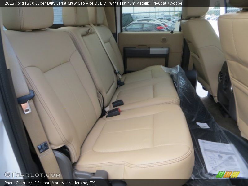 White Platinum Metallic Tri-Coat / Adobe 2013 Ford F350 Super Duty Lariat Crew Cab 4x4 Dually