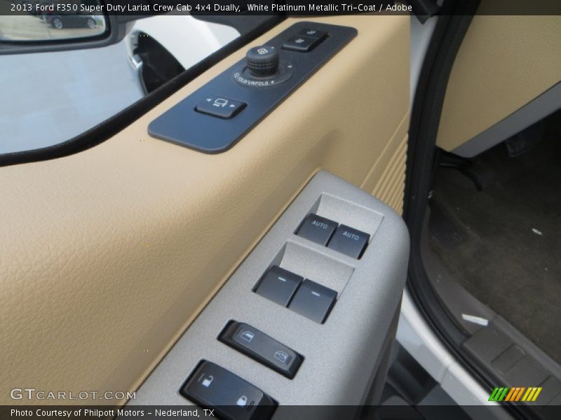 White Platinum Metallic Tri-Coat / Adobe 2013 Ford F350 Super Duty Lariat Crew Cab 4x4 Dually