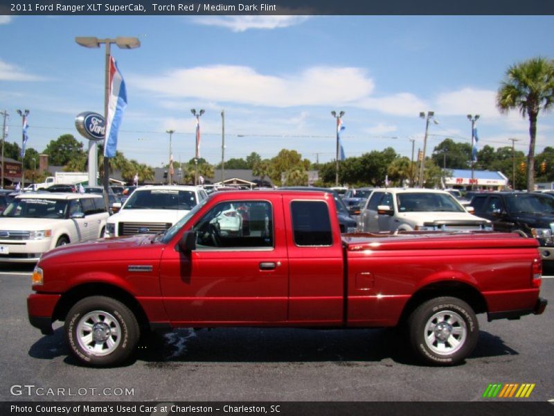Torch Red / Medium Dark Flint 2011 Ford Ranger XLT SuperCab