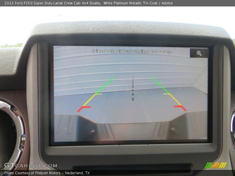 White Platinum Metallic Tri-Coat / Adobe 2013 Ford F350 Super Duty Lariat Crew Cab 4x4 Dually