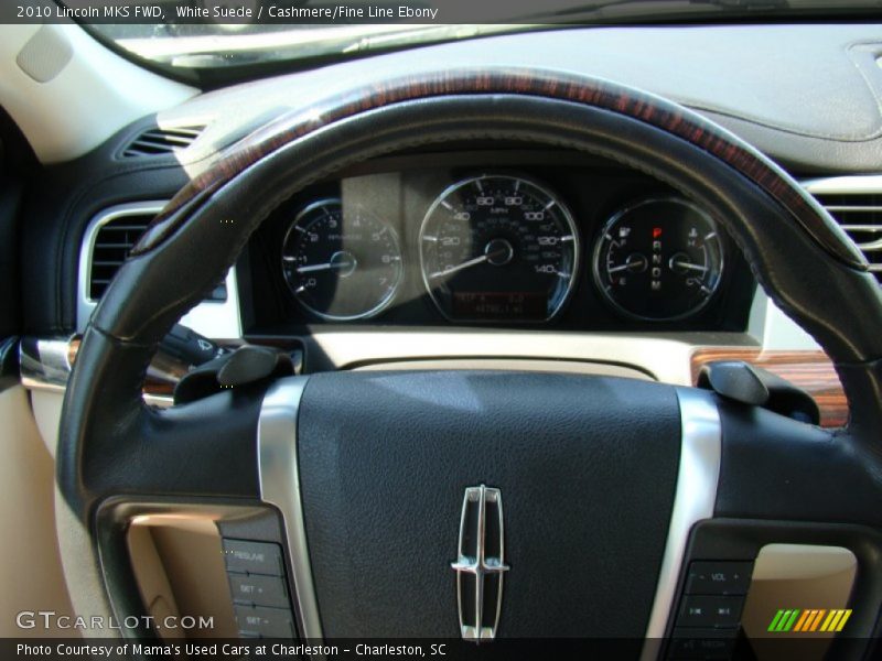 White Suede / Cashmere/Fine Line Ebony 2010 Lincoln MKS FWD