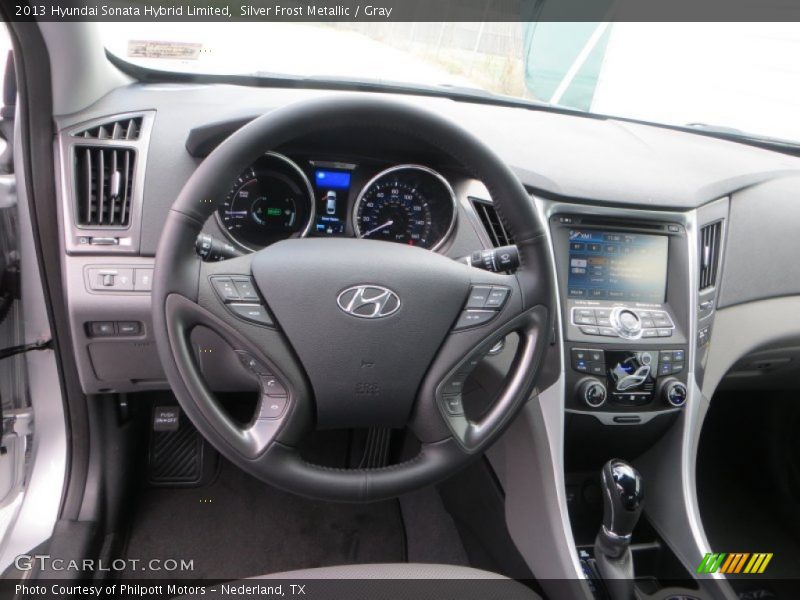 Silver Frost Metallic / Gray 2013 Hyundai Sonata Hybrid Limited