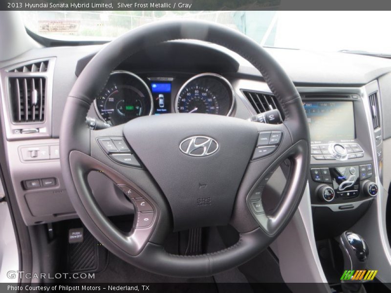 Silver Frost Metallic / Gray 2013 Hyundai Sonata Hybrid Limited