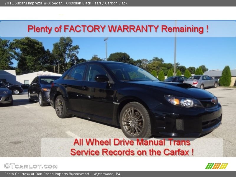 Obsidian Black Pearl / Carbon Black 2011 Subaru Impreza WRX Sedan